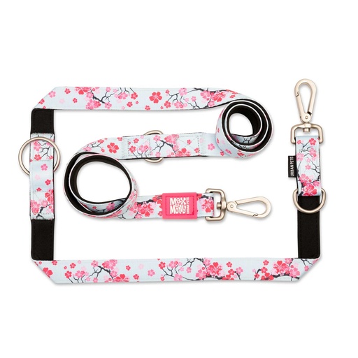 [Max & Molly] Multi-Function Leash - Cherry Bloom/M