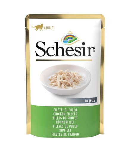 Schesir Pouch Chicken Fillets in Jelly For Adult Cat 85g