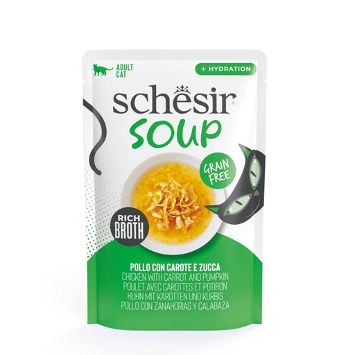 Schesir Soup Wet Cat Pouch - Chicken with Pumpkin in Broth - 40g (1*12)