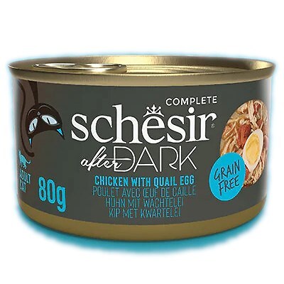 Schesir After Dark Wholefood Cat Can – Chicken with Quail Egg - 80g (1*12)