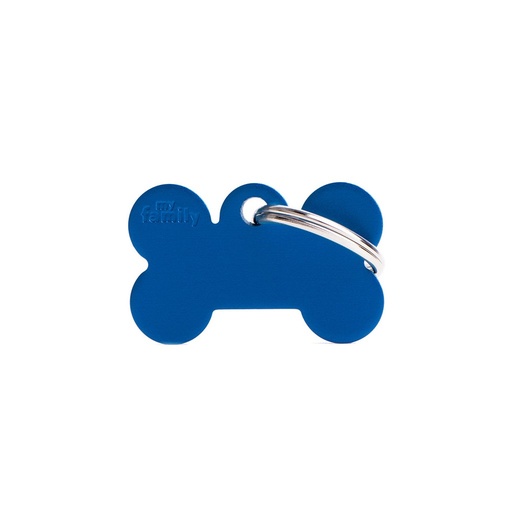 Basic Small Aluminum Blue Bone ID Tag