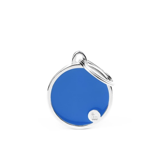 Basic Handmade Blue Circle ID Tag