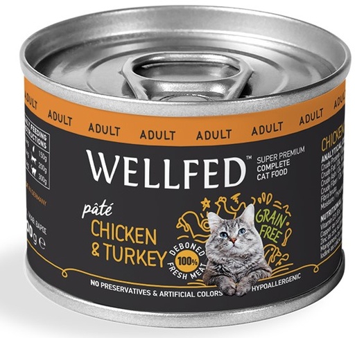 Wellfed Adult Outdoor Sterilised Chicken & Turkey 200g Cat