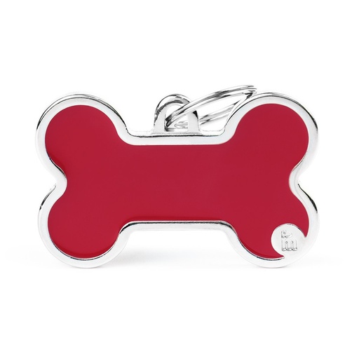 Basic Handmade XL Red Bone ID Tag