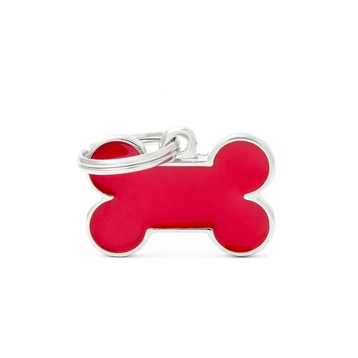 Basic Handmade Small Red Bone ID Tag