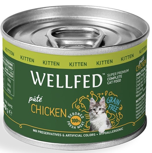 Wellfed Kitten Pure Chicken 200g Cat