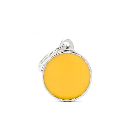 Basic Handmade Small Yellow Circle ID Tag