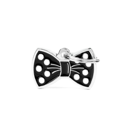 Charms Black Bow Tie ID Tag