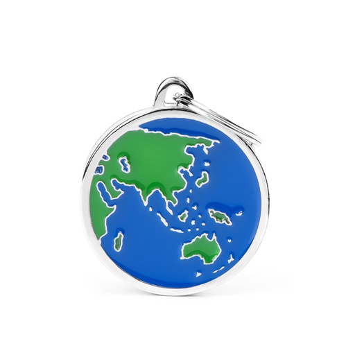 Charms Earth  Asia Oceania ID Tag