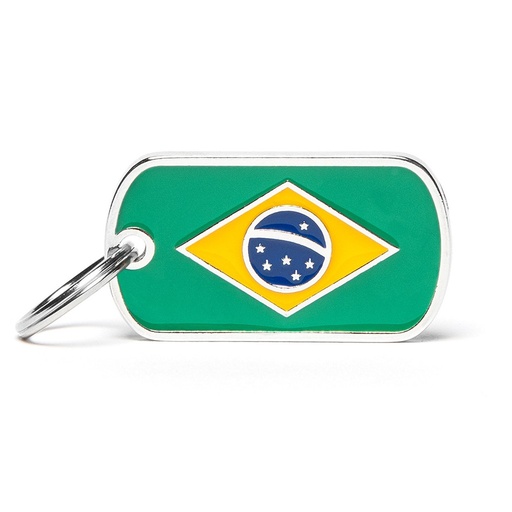 Flags Brazil ID Tag