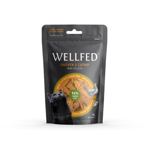 Wellfed Mini Chicken Fillets +Cat Nip 50 Gr