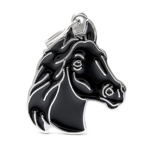 Wild Black Horse ID Tag