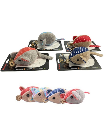 [25522] Funny Mouse Cat Toy With Silverline & Feather