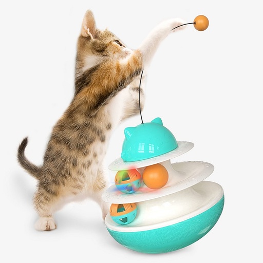 [25540] Shake The Turntable Cat Toy Lake Blue 191 X 199mm
