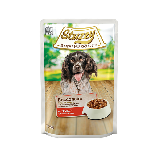 Stuzzy Dog Beef Wet Dog Food in Sauce 24x100g Pouch