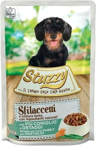 Stuzzy Dog Shreds with Rabbit and Vegetables 24x100g Pouch