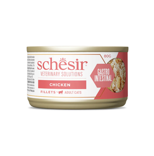 Schesir Veterinary Solutions Gastrointestinal Chicken Fillets Wet Cat Food, 80g (1*8)