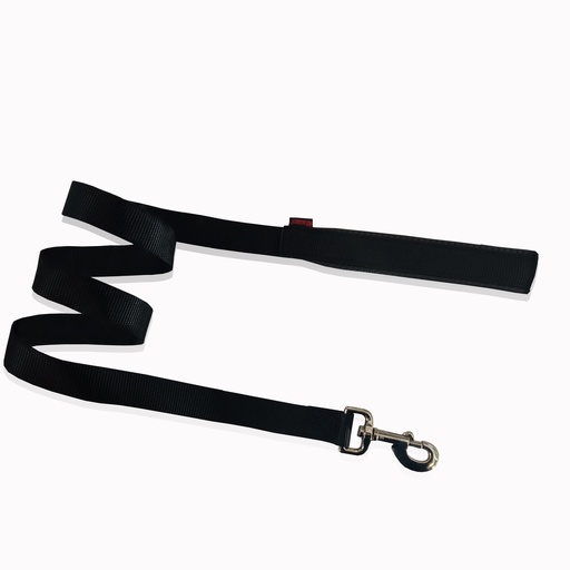 [3343-L] Leash Neop/Ne Handle Plain Black L 2.5 X 120cm