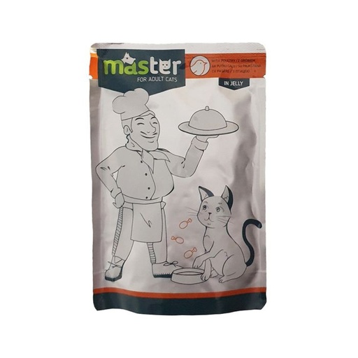 Pet Interest Master Cat Pouch Poultry Meat in Jelly 80g (24x1)