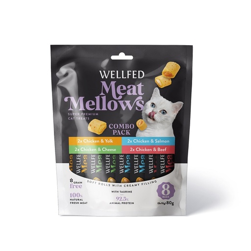 Wellfed Meat Mellows Cat Mix Tastes (8*10gr) 80gr