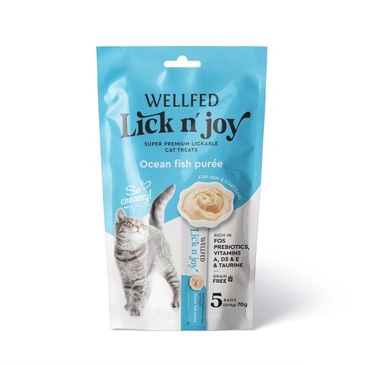 Wellfed Lick N' Joy Cat Ocean Fish (5*14gr) 70gr