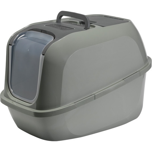 Moderna Mega Deluxe Cat Litter Box - 65.8L x 48.6W x 45.8H cm - Olive green