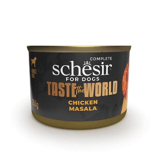 Schesir Taste the World Dog Can - Chicken Masala Wholefood Recipe - 150g (1*8)