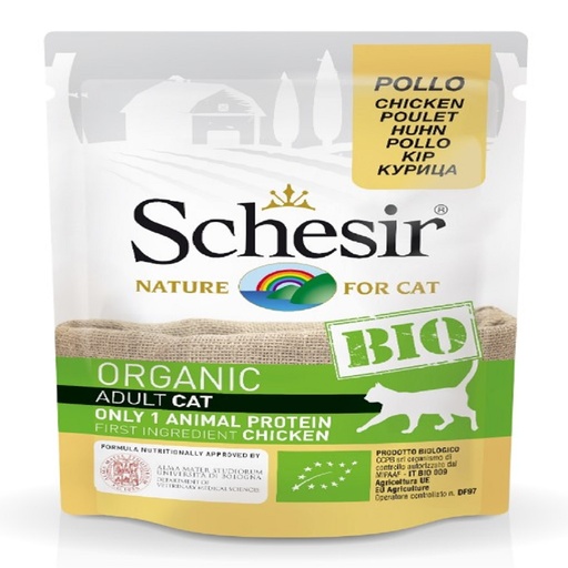 Schesir Bio Organic Pouch For Cat with Chicken In Paté 85g (16x1)
