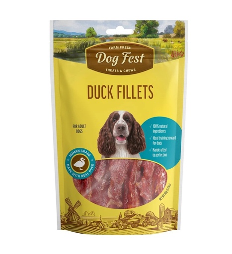 Dog Fest Duck fillet on chewy stick, for medium and large breed dogs, 90g.-Treat