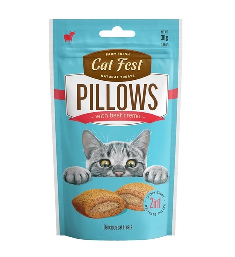 Cat Fest Pillows with beef creme for cats, 30g.-Treat