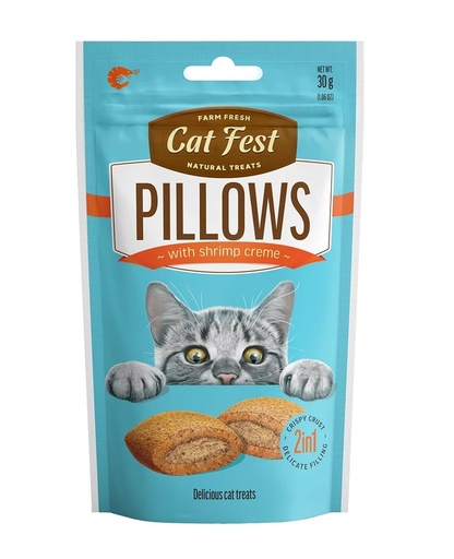 Cat Fest Pillows with shrimp creme for cats, 30g.-Treat
