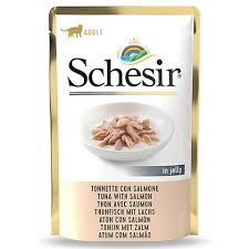 Schesir Pouch Tuna with Salmon in Jelly For Adult Cat 85g (20x1)
