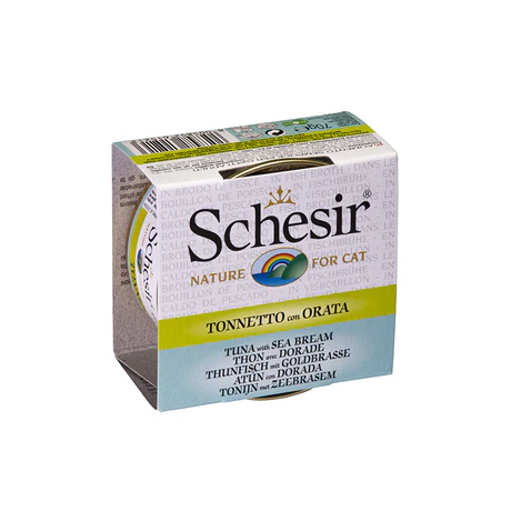 Schesir Can for Cat Tuna with Sea Bream in Broth 70g (14x1)
