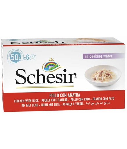 Schesir Can for Cat chicken with Duck 6x50g per pack (1*8)