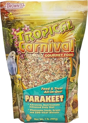[446455] FM Browns Tropical Carnival Gourmet Parakeet Food – 2 lb -907 g 1x6