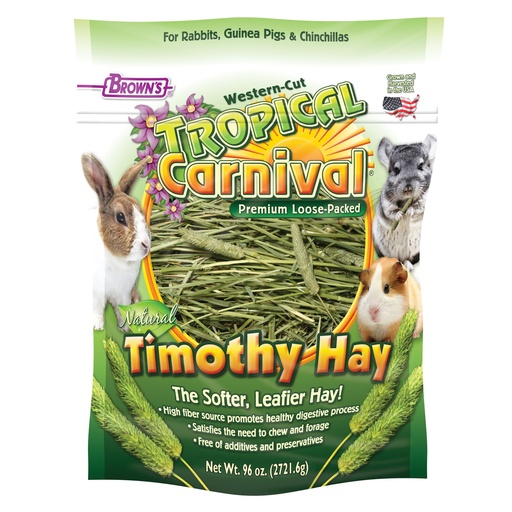 [450681] FM Browns Tropical Carnival Natural Behaviors Timothy Hay – 96 oz (2.72 kg) 1x2