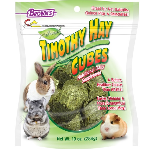 [440897] FM Browns Timothy Hay Cubes for Small Animals – 10 oz (283 g) 1x8
