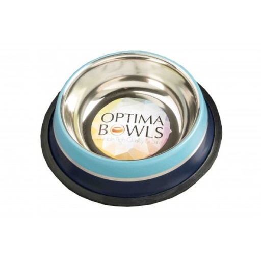 Optima Bowls No-Slip Platinum Pet Bowl Aqua 1.7Ltr 