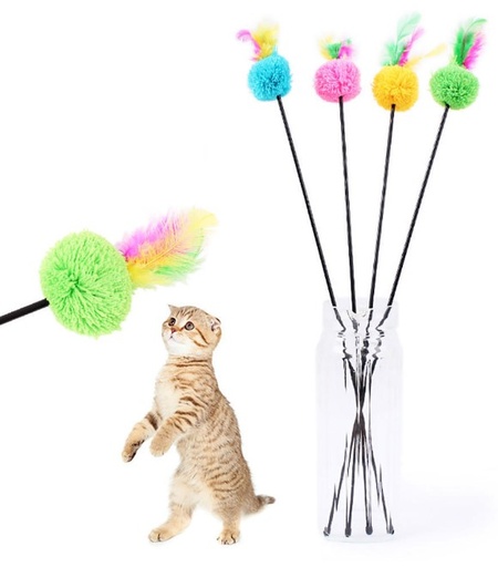 Pets.Love.Earth Cat Feather Wand Toy 