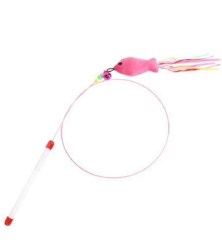 Pets.Love.Earth Cat Wire Fish Funny Stick Toy 