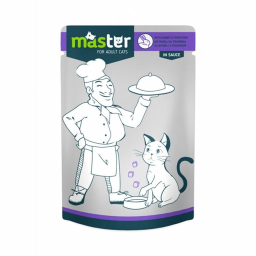 Pet Interest Master Cat Pouch Rabbit Meat in Sauce 80g (24x1)