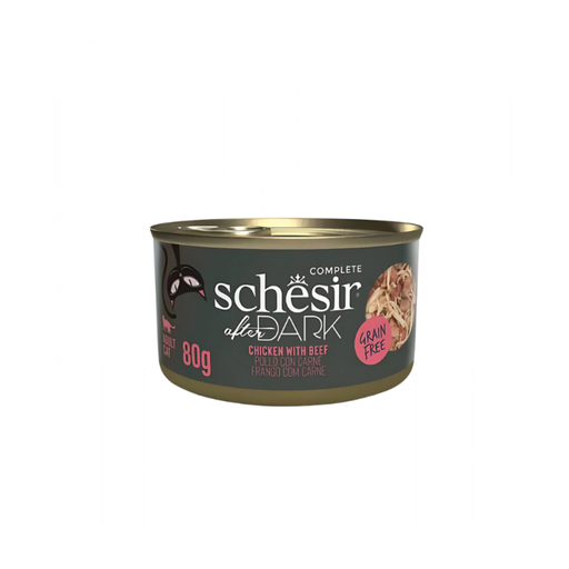 Schesir After Dark Wholefood Cat Can – Chicken with Beef - 80g (1*12) 