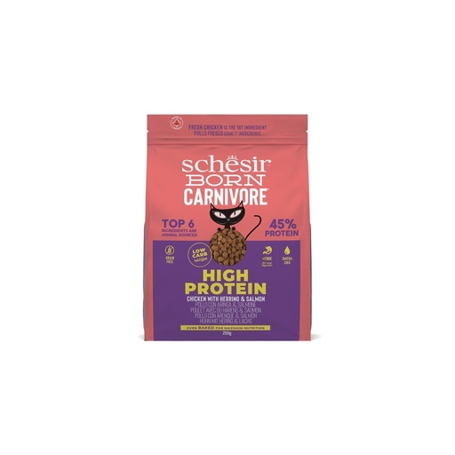 Schesir Born Carnivore Dry Cat Food - Chicken & Herring -Bag 1.25kg (1*6)