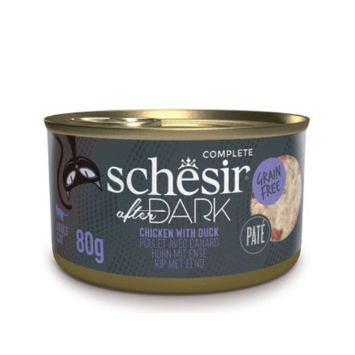 Schesir After Dark Wholefood Cat Can – Chicken with Duck - 80g (1*12) 