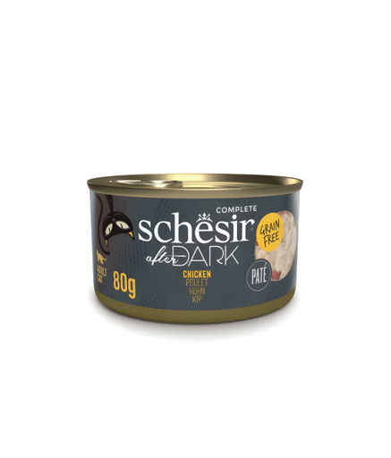 Schesir After Dark Cat Food - Chicken Pâté - 80g Can (1*12)