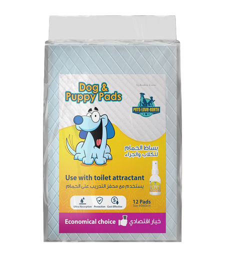 PETS LOVE EARTH-PET PADS ECONOMY (60x60cm)(1*18)